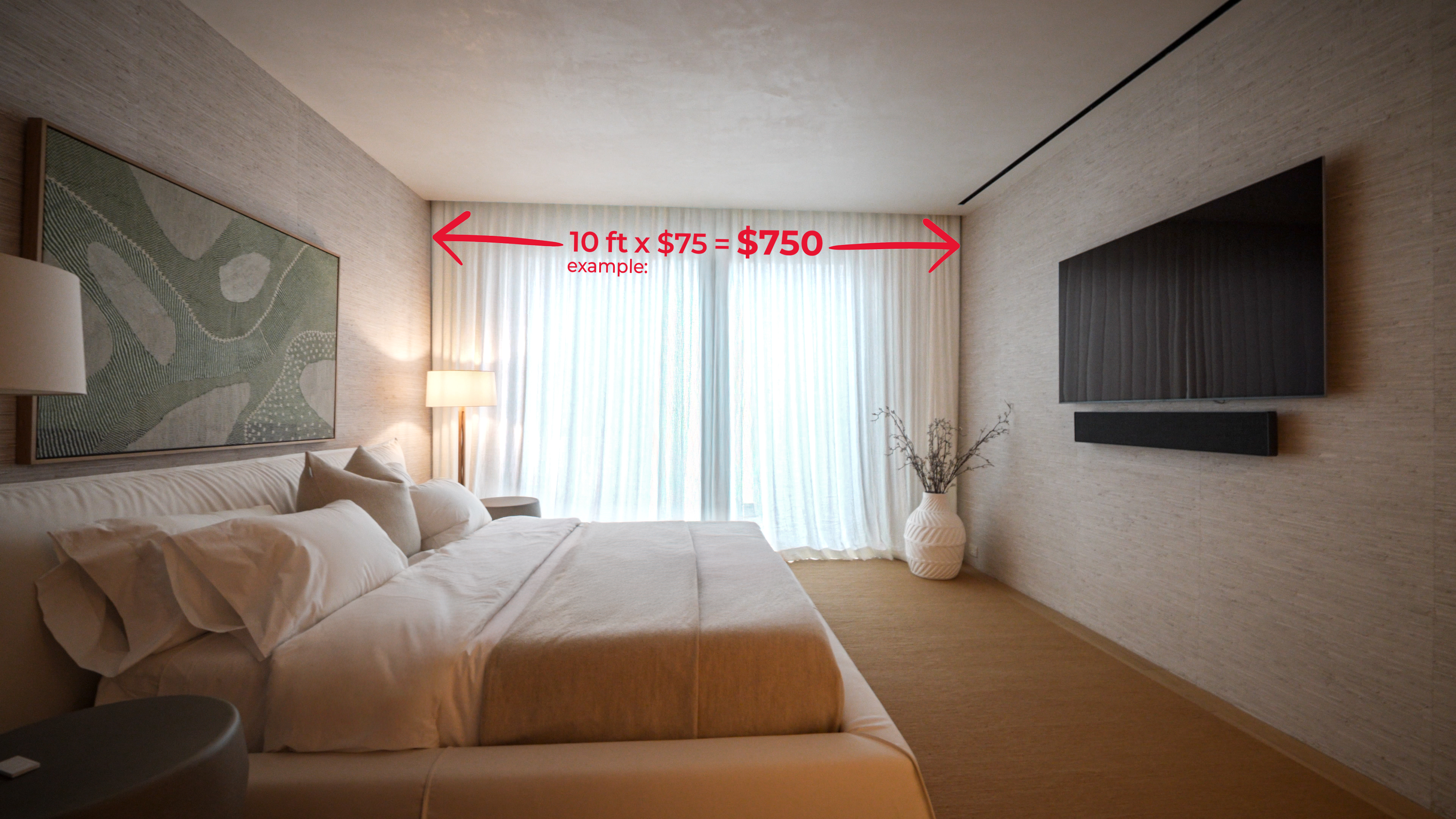 Curtain pricing example