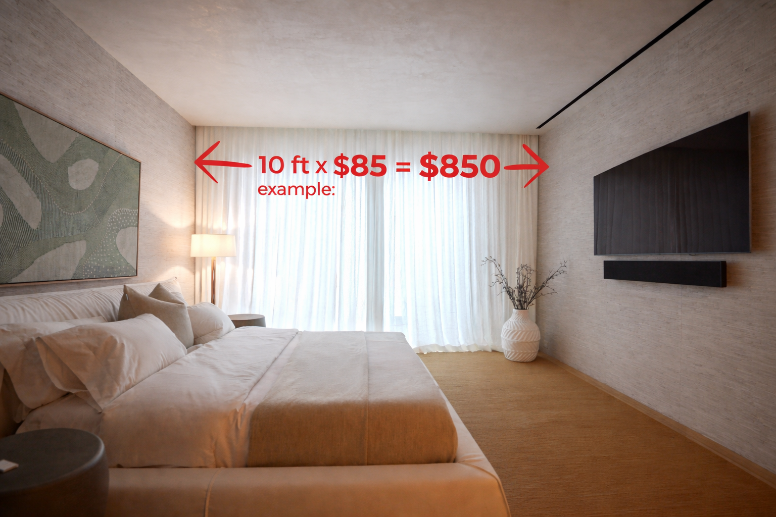 Curtain pricing example