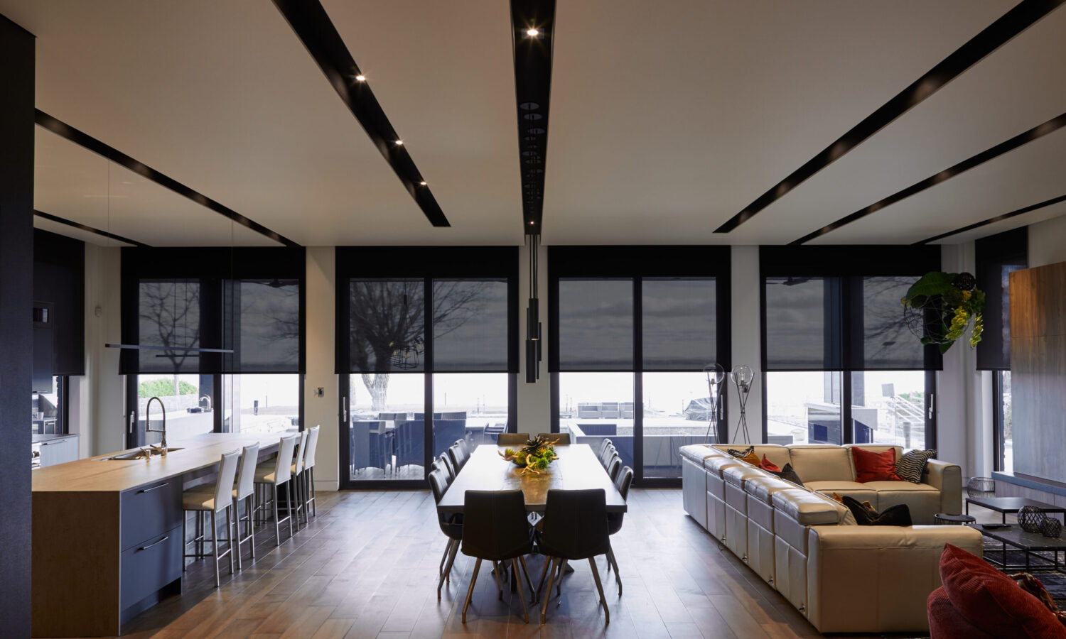 Lighting scene in an automated luxury home