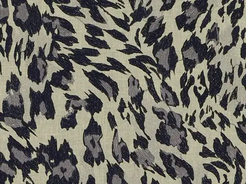 Alendel Amici drapery fabric swatch in Leopard (0489)