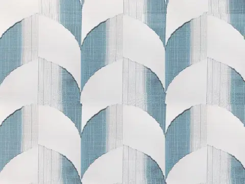 Alendel Atlantis sheer fabric swatch in Lagoon (0850)
