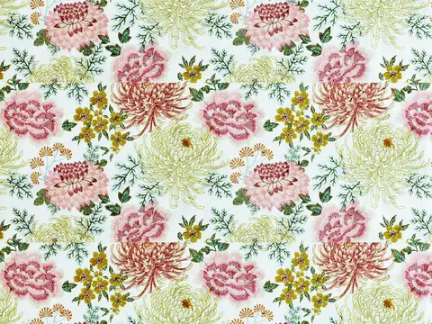 Alendel Bella drapery fabric swatch in Wildflower (690)