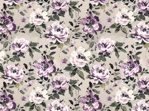 Alendel Betsy drapery fabric swatch in Plum (728)