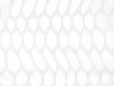 Alendel Bevel sheer fabric swatch in White (0100)