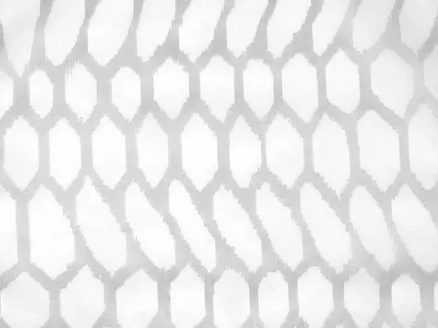Alendel Bevel sheer fabric swatch in Silver (4067)