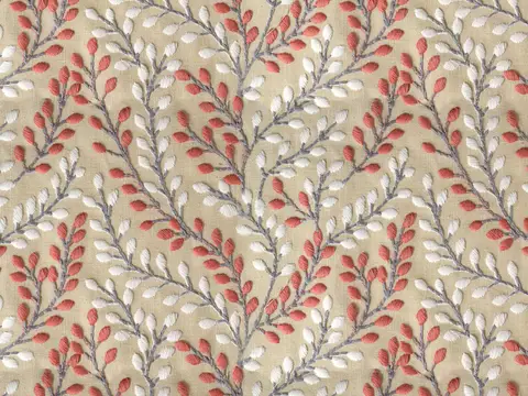 Alendel Brooklyn drapery fabric swatch in Persimmon (631)
