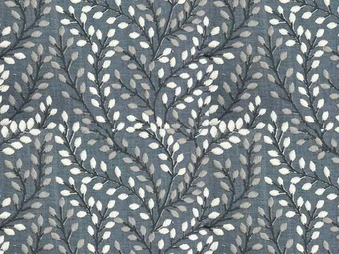 Alendel Brooklyn drapery fabric swatch in Denim (841)