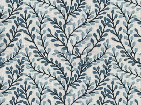 Alendel Brooklyn drapery fabric swatch in Indigo (848)