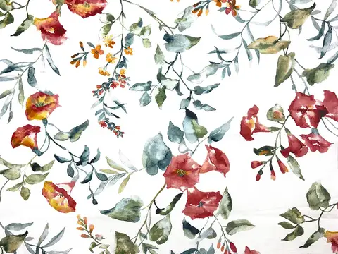 Alendel Daring drapery fabric swatch in Wildflower (0690)