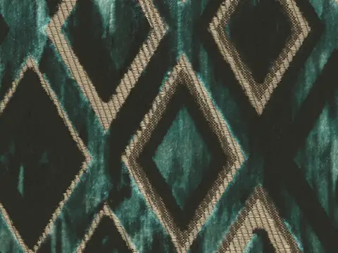 Alendel Debutant drapery fabric swatch in Teal (897)