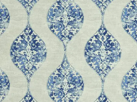 Alendel Dock drapery fabric swatch in French (0845)