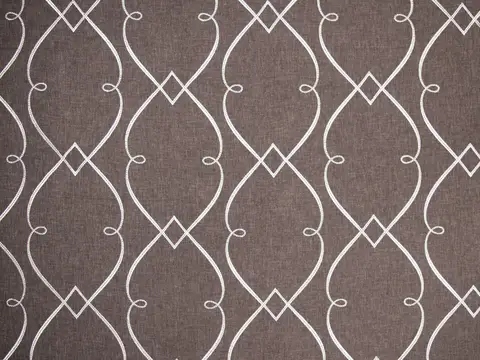 Alendel Dorset drapery fabric swatch in Charcoal (419)