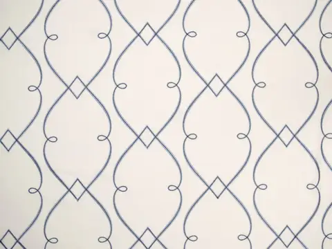 Alendel Dorset drapery fabric swatch in Azure (810)