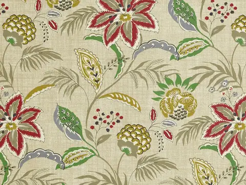 Alendel Easter drapery fabric swatch in Maraschino (0627)