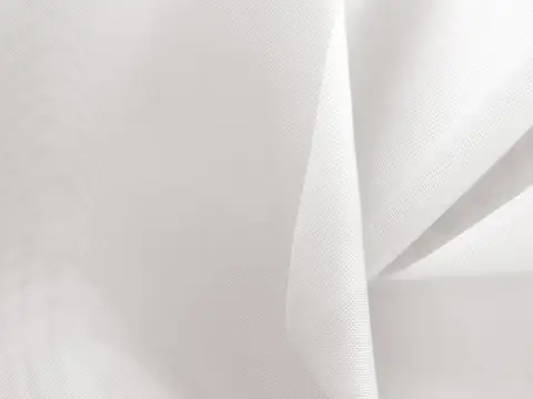 Alendel Empire Voile 130 sheer fabric swatch in Winter White (101)