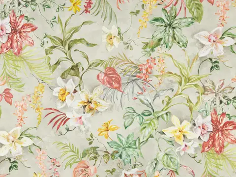 Alendel Fiji drapery fabric swatch in Teaberry (689)