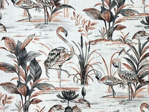 Alendel Florida drapery fabric swatch in Rust (0392)