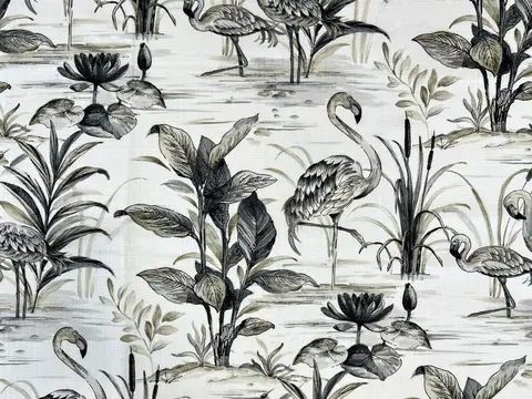 Alendel Florida drapery fabric swatch in Everglade (0927)