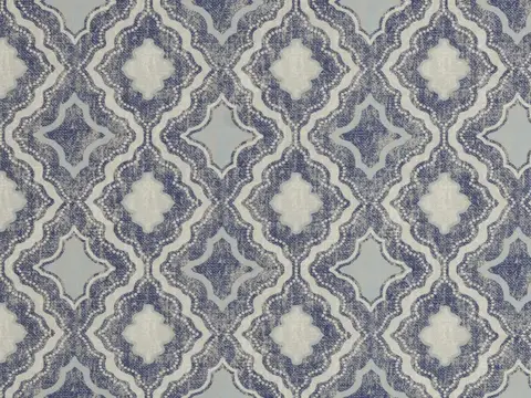 Alendel Fresh drapery fabric swatch in Denim (0841)