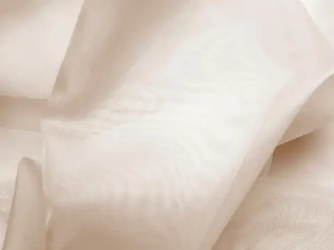 Alendel Galaxy Voile 118 sheer fabric swatch in Champagne (203)