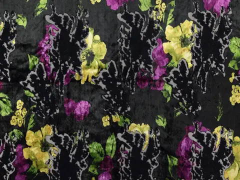 Alendel Grandiose drapery fabric swatch in Midnight (465)