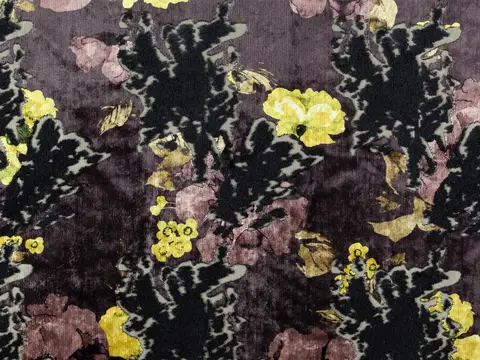 Alendel Grandiose drapery fabric swatch in Blackberry (704)
