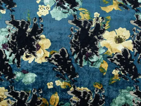Alendel Grandiose drapery fabric swatch in Oasis (868)
