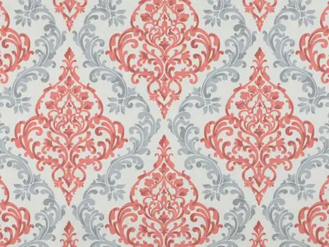 Alendel Holiday drapery fabric swatch in Cerise (0608)