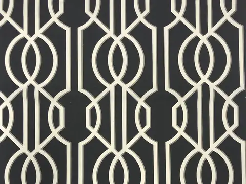 Alendel Ironwork drapery fabric swatch in Black (451)