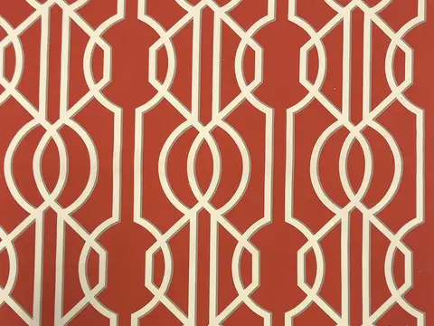Alendel Ironwork drapery fabric swatch in Papaya (569)