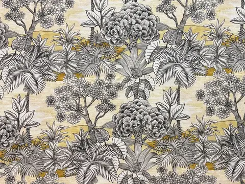 Alendel Lauderdale drapery fabric swatch in Daffodil (0511)