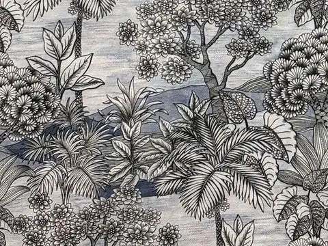 Alendel Lauderdale drapery fabric swatch in Astral (0807)