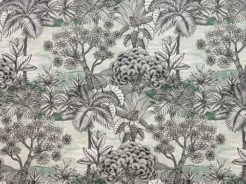 Alendel Lauderdale drapery fabric swatch in Spinach (9068)