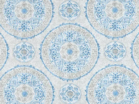 Alendel Marina drapery fabric swatch in Millpond (0863)