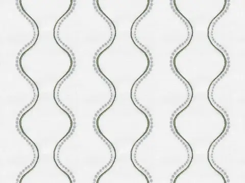 Alendel Memento drapery fabric swatch in Pesto (0974)