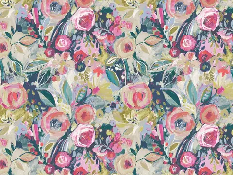 Alendel Monticello drapery fabric swatch in Blushing (6542)