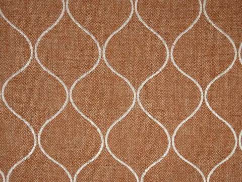 Alendel Nouveau drapery fabric swatch in Sienna (0574)
