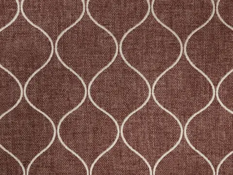 Alendel Nouveau drapery fabric swatch in Maroon (0628)