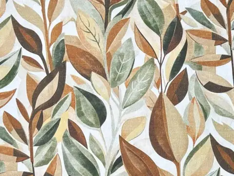Alendel Palm drapery fabric swatch in Harvest (0562)