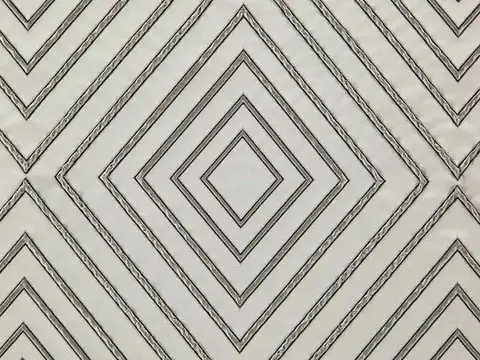 Alendel Pathway drapery fabric swatch in Coin (342)