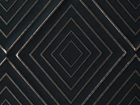 Alendel Pathway drapery fabric swatch in Midnight (465)