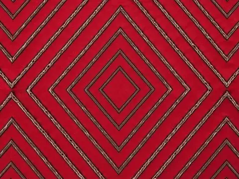 Alendel Pathway drapery fabric swatch in Bolero (600)