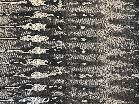 Alendel Pavo drapery fabric swatch in Coal (0455)