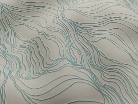 Alendel Perseus drapery fabric swatch in Atlantis (0809)