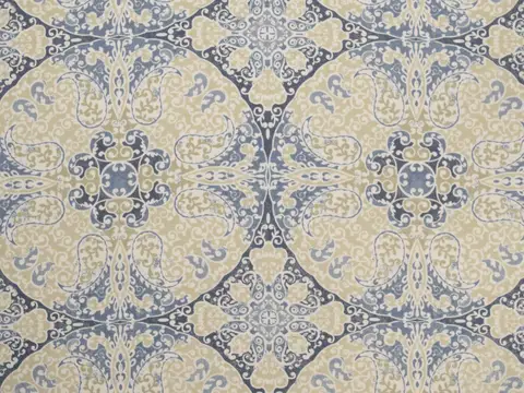 Alendel Santorini drapery fabric swatch in Pool (0876)