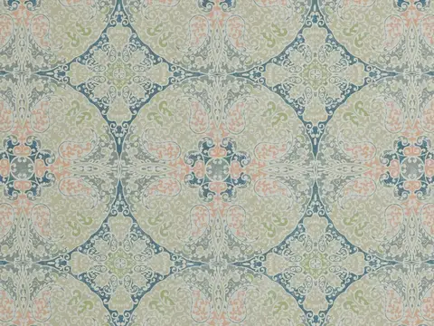 Alendel Santorini drapery fabric swatch in Melon (0960)