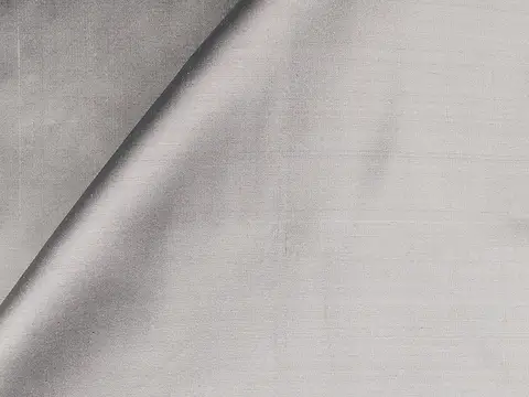 Alendel Shelby drapery fabric swatch in Platinum Silver (4180)