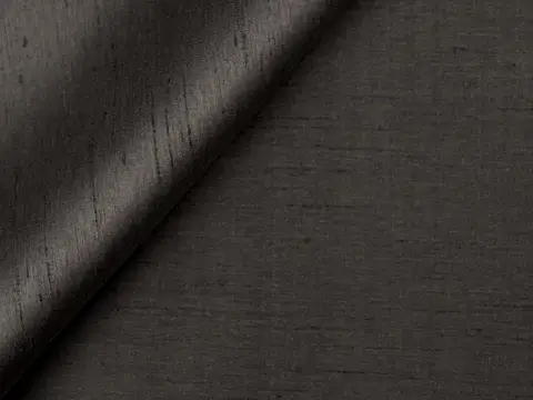 Alendel Silken drapery fabric swatch in Charcoal (419)