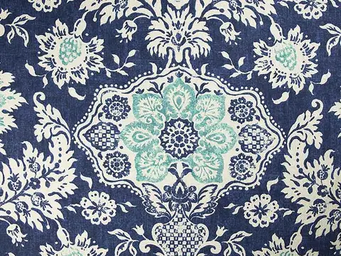Alendel Somerset drapery fabric swatch in Azurite (811)