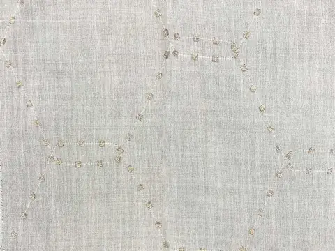 Alendel Sparkle sheer fabric swatch in Taupe (2049)